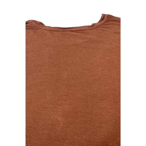 LOGO BY LORI GOLDSTEIN LONG SLV CREW NECK PULL-OVER TOP, WOMENS, L, DARK ORANGE - Picture 7 of 10